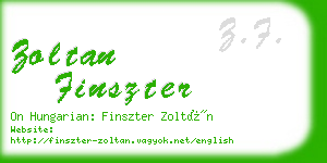 zoltan finszter business card